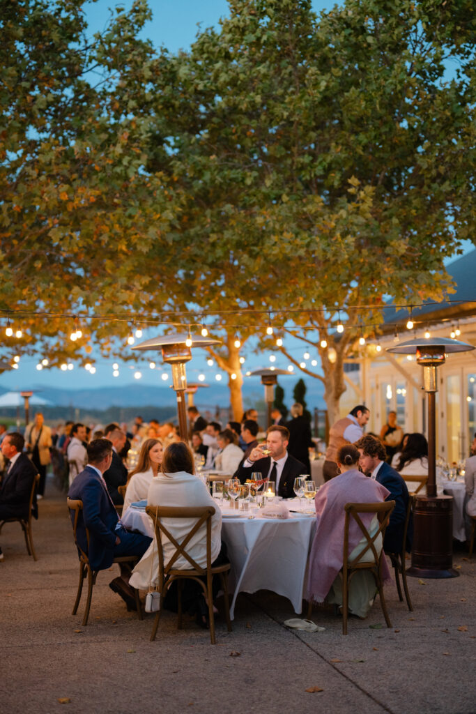 Evening Wedding Reception at Carneros Resort